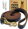 Leather Dog Leash 6ft x 3/4 inch, Strong Heavy Duty Genuine Leather Braided Dog by Lovedogsasmuchasyoudo