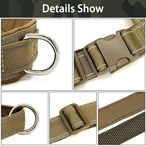 No Pull Dog Harness Brown for Small Medium Large Sized Dog, Reflective Escape - Image 5