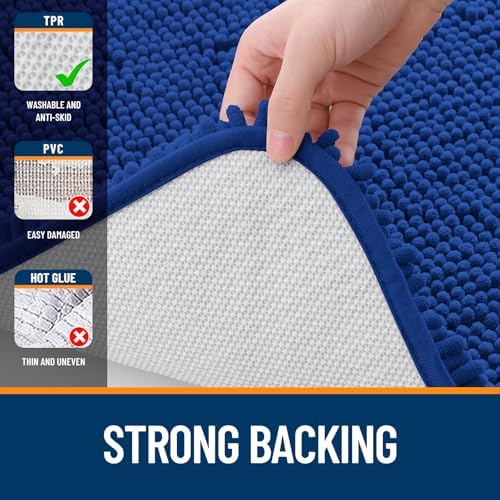 OLANLY Bathroom Runner Rugs 45x27, Extra Soft Absorbent Chenille Bath Rugs - Image 6