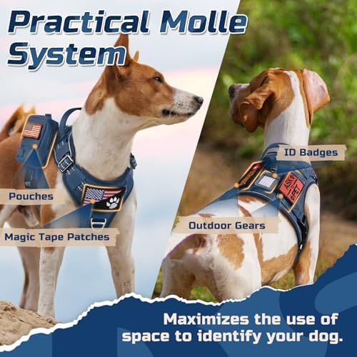 rabbitgoo Tactical Dog Harness for X-Large, No Pull Military Service Vest - Image 4
