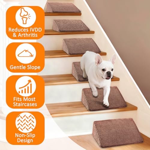 Dog Ramp for Stairs for Small & Senior Dogs and Cats – Non-Slip Stair Wedges - Image 4