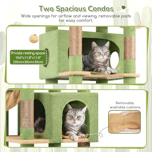 Globlazer 74in Cactus Heavy Duty Cat Tree Tower - Image 2