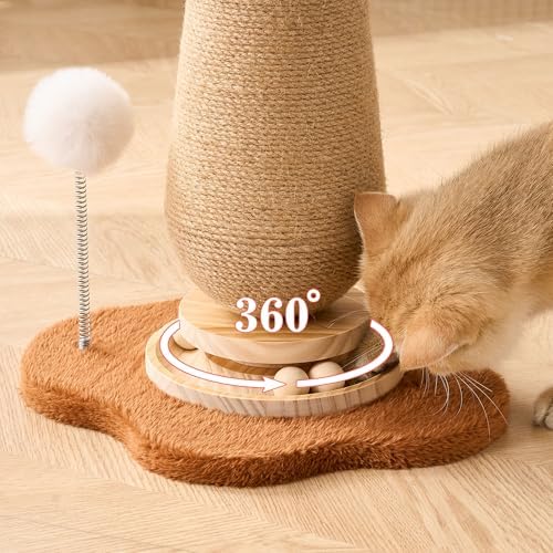 Mushroom Cat Scratching Post Cat Tree, 21.5‘’ H Cute Cat Scratcher Tower - Image 5