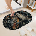 Two Owls Super Absorbent Quick-Drying Bathroom Mat Rug, Rubber Non-Slip Bottoms by ZHUZHISHAN