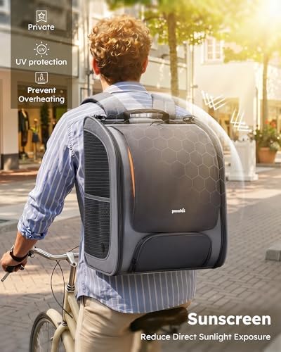 Pecute Cat Backpack Carrier, Large Space Cat Bubble Backpack - Image 5