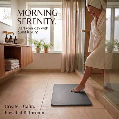 Stone Bath Mat – Diatomaceous Earth Quick Drying Non-Slip Bathroom Mat – - Image 3