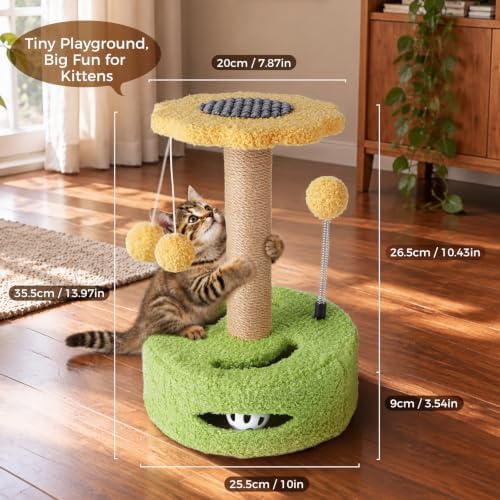 Small Cat Scratching Post with Perch Kitten Toys - Image 2