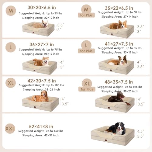 EHEYCIGA Orthopedic Dog Bed for Medium Dog, Memory Foam Dog Couch - Image 5