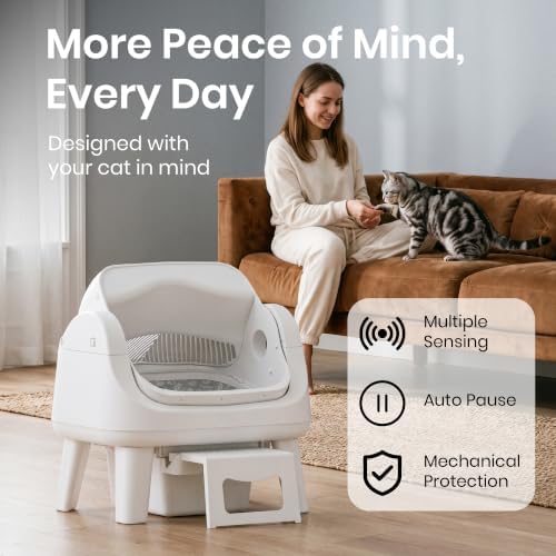 Automatic Cat Litter Box, Self Cleaning Litter Box, Open Top, 3 Buttons - Image 6
