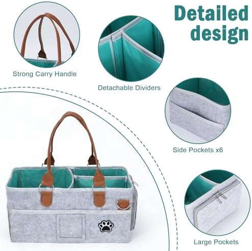 Felt Dog Grooming Bag, Pet Portable Tote Bag - Image 3