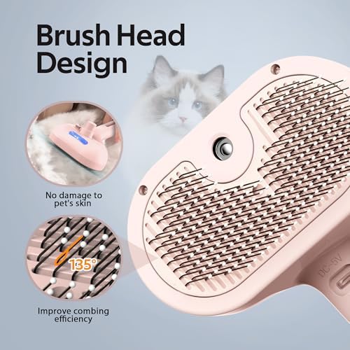 Pet Grooming Brush with Electronic Mist Spray - Image 4