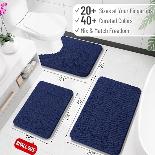 OLANLY Large Bathroom Rugs 50x30, Extra Soft Absorbent Chenille Bath Rugs - Image 2