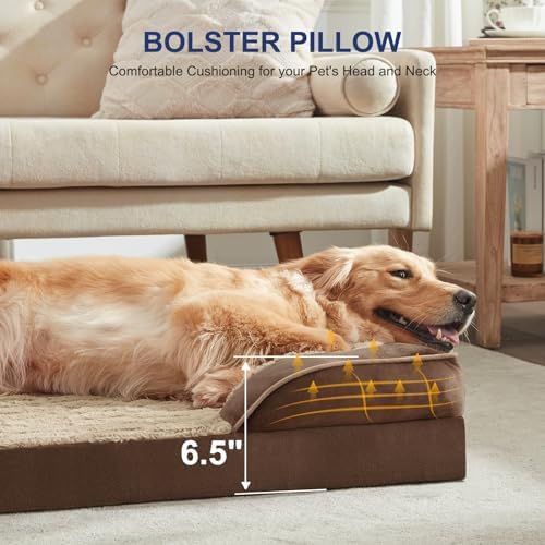 FURTIME Orthopedic Medium Dog Bed, Supportive Waterproof Pet Bed - Image 4