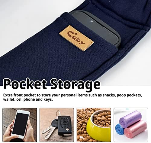 CUBY Dog and Cat Sling Carrier, Hands Free Reversible Pet Papoose Bag, Soft - Image 4