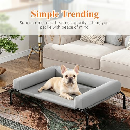 Simple Trending Elevated Dog Bed, Medium Dog Outdoor Cot, 36.5"x23.5" - Image 2