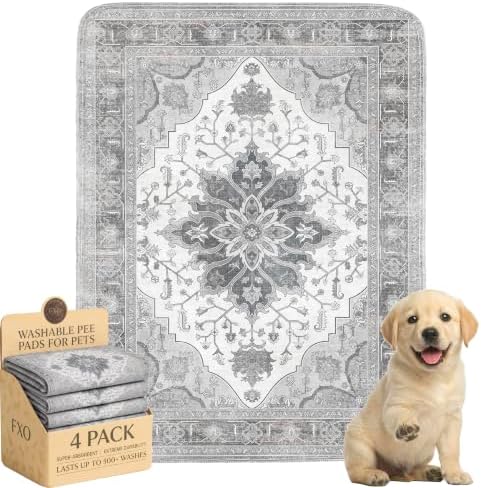 4PACK Washable Pee Pads for Dogs, Great Urine Absorbent Reusable Puppy Training by Peepads