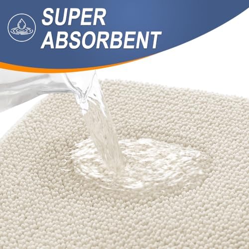OLANLY Thick Memory Foam Bathroom Rugs 34x21, Absorbent Bath Mat - Image 3