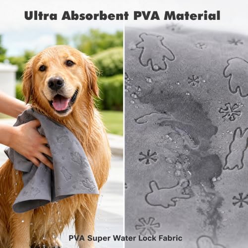 Thalirem Dog Bath Towel, Super Absorbent Quick-Dry Pet Towel - Image 2
