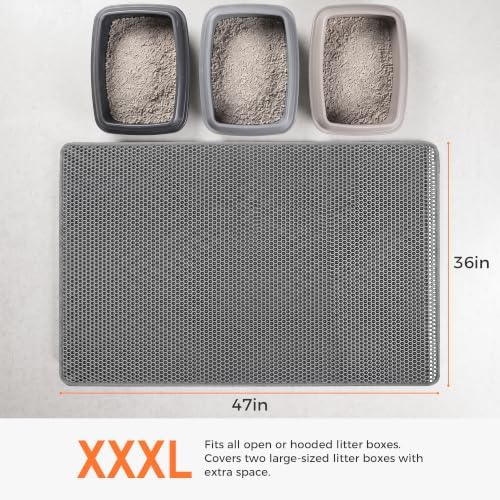 2Packs Cat Litter Mat 47"x36", XL Litter Mat - Image 2