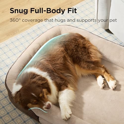 Bedsure XLPro 360°Oval Bolster Orthopedic Dog Beds Large Sized Dog - Image 3