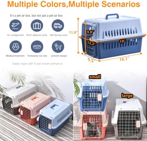 Pets Carrier, Hard-Sided, for Cat up to 14lb, Suit for Airline/Road Travel - Image 5