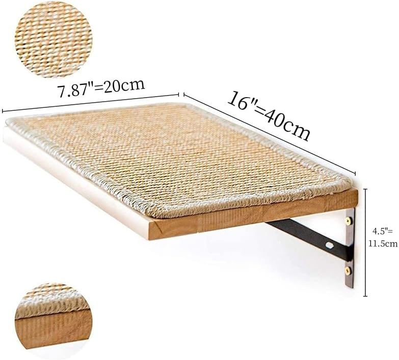 2 Pieces Cat Hammock Wall Mounted Floating Wall Shelf - Image 7