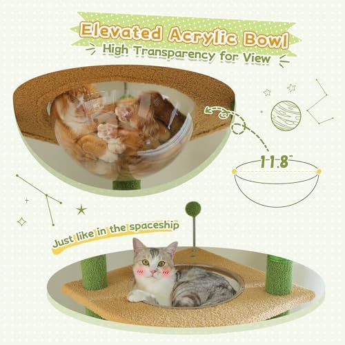 PEQULTI Floor to Ceiling Cat Tree, 92.9-101.6in Adjustable Cat Tower - Image 3