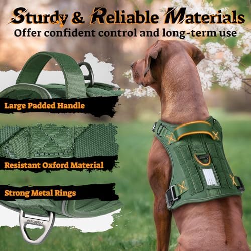 rabbitgoo Tactical Dog Harness for Small Dogs, No Pull Service Pet Vest - Image 5