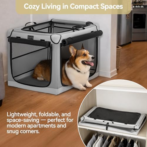 PETSFIT Portable Dog Crate for Small Dogs, – 24" Soft Dog Travel Crates - Image 7