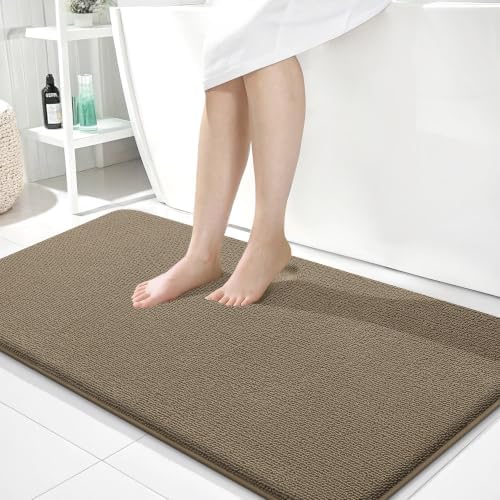 OLANLY Memory Foam Bathroom Runner Rugs 40x24, Absorbent Long Bath Mat by OLANLY
