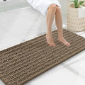 Smiry Bathroom Rugs 47X20, Extra Soft Rubber Backing Chenille Bath Mats by Smiry