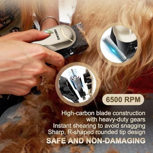 Quiet Dog Grooming Kit - 2000mAh Dog Clippers - Image 2