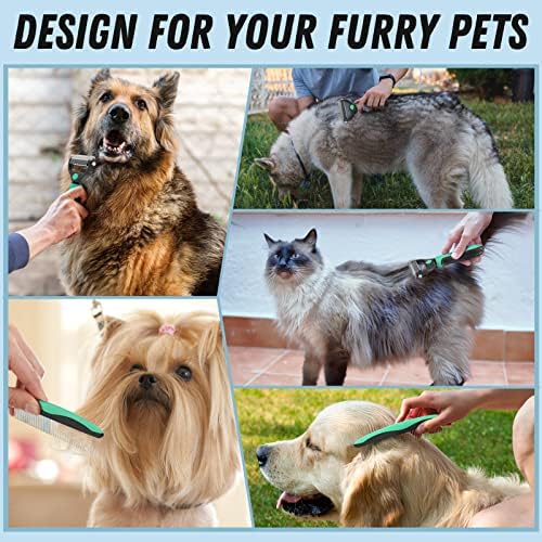 Docrok Pet Grooming Brush and Metal Comb Combo - Image 7