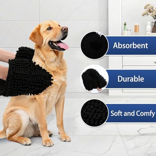 OLANLY Chenille Dog Bath Towel 31x13, Ultra Absorbent Quick Dry Pet Towel - Image 5