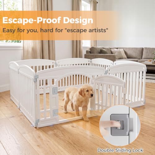 NEWBULIG 24 Inch 8 Panels Dog Playpen, Plastic Pet Play Pen Fence - Image 3