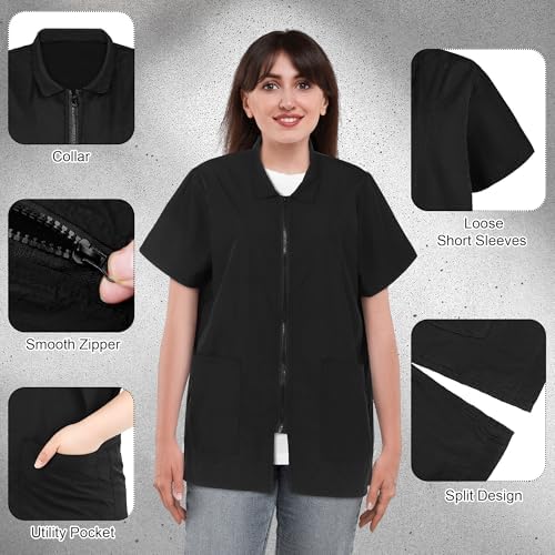MCEAST 2 Pack Black Pet Groomer Uniforms - Image 3