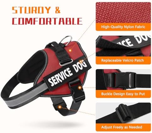 MUMUPET Service Dog Harness, No Pull & Reflective Pet Vest - Image 2