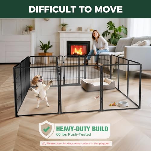 FXW AuraSpace Pro Acrylic & Wire Mesh Indoor Dog Playpen, 12 Panels - Image 2