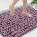 Smiry Bathroom Rugs 36X24, Extra Soft Rubber Backing Chenille Bath Mats by Smiry