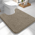 OLANLY Toilet Rugs U-Shaped 24x24, Soft Absorbent Chenille Contour Rugs by OLANLY