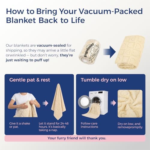 gogobunny Large Pet Blanket for Dogs Cats, Ultra Soft 300GSM Coral Fleece - Image 5