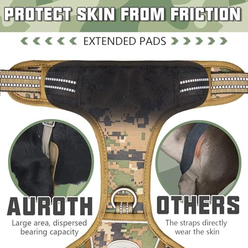 AUROTH Tactical Dog Harness for Large Dogs, Heavy Duty No Pull Pet Vest - Image 4