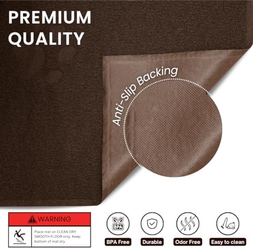 Andalus Extra Large Cat Litter Mat, Non-Slip & Easy to Clean Cat Litter Box Mat - Image 2