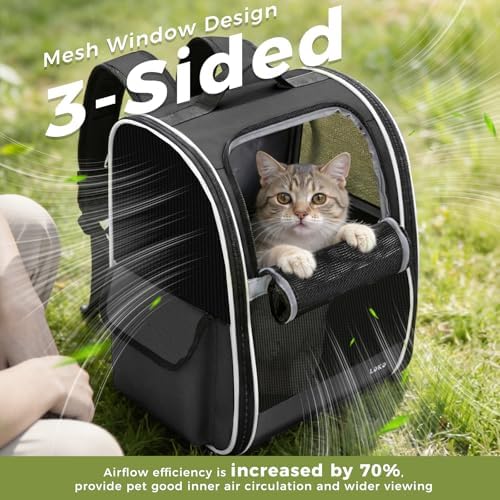 Lekereise Dog Carrier Backpack for Small Medium Large Dogs Cats up to 25 lbs - Image 2