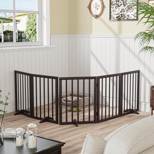 Freestanding Foldable Dog Gate 2 Panel, Fully Assembled Dog Gates - Image 6