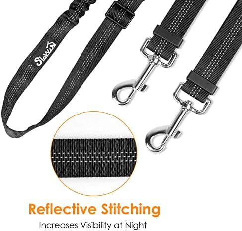 AUTOWT Double Dog Leash, No Tangle 360°Swivel Rotation Reflective Lead - Image 3