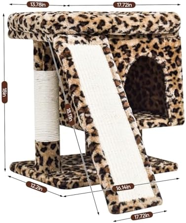 SYANDLVY Small Leopard Print Cat Tree - Image 3