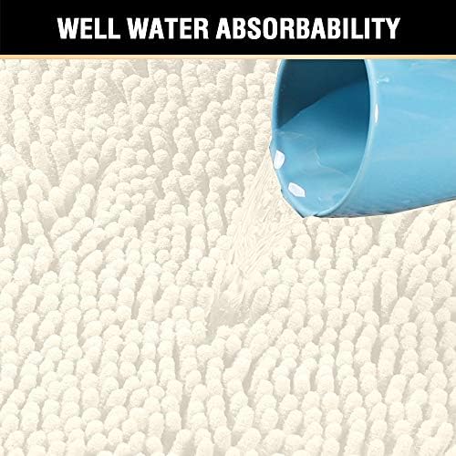 H.VERSAILTEX Bath Mat for Bathroom Non Slip Luxury Chenille Ultra Soft Bath - Image 5