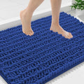 Smiry Bathroom Rugs 36X24, Extra Soft Rubber Backing Chenille Bath Mats by Smiry