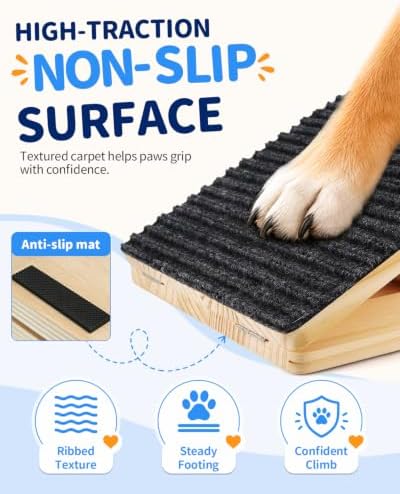 6 Pack Upgraded Dog Ramps for Stairs, Adjustable Portable Pet Steps - Image 4
